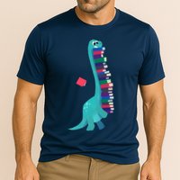 Cute Dinosaur Book Reading Readasaurus Performance Shirt