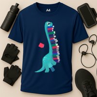 Cute Dinosaur Book Reading Readasaurus Performance Shirt