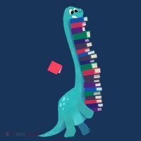Cute Dinosaur Book Reading Readasaurus Performance Shirt