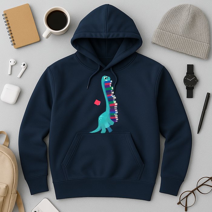 Cute Dinosaur Book Reading Readasaurus Hoodie