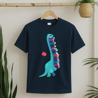 Cute Dinosaur Book Reading Readasaurus T-Shirt