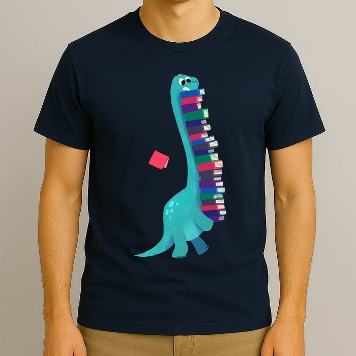 Cute Dinosaur Book Reading Readasaurus T-Shirt