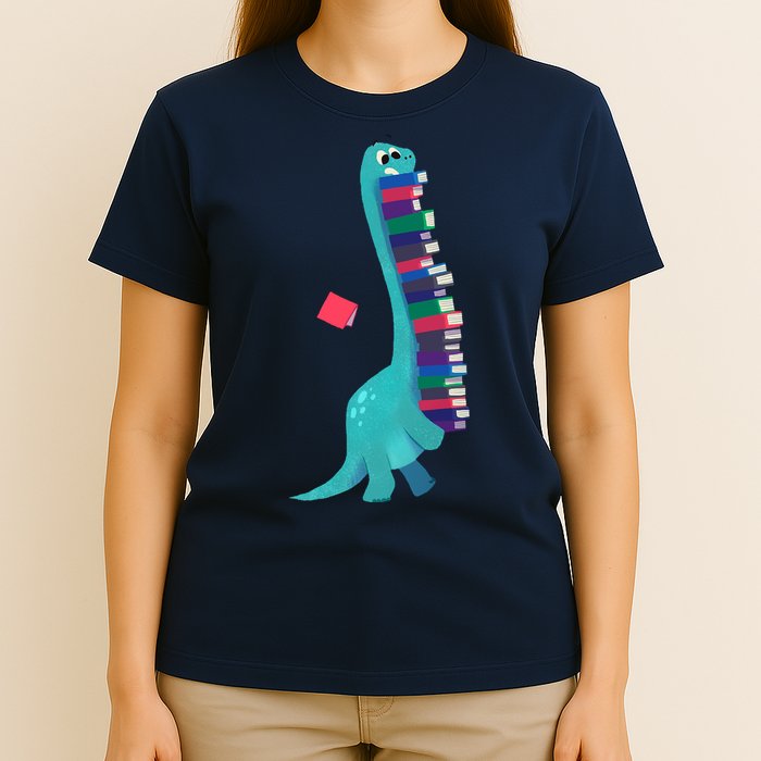 Cute Dinosaur Book Reading Readasaurus T-Shirt