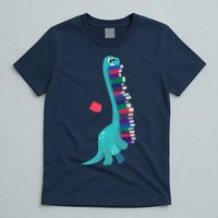 Cute Dinosaur Book Reading Readasaurus T-Shirt