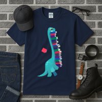 Cute Dinosaur Book Reading Readasaurus Tall T-Shirt