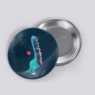 Cute Dinosaur Book Reading Readasaurus Button