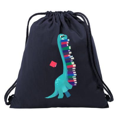 Cute Dinosaur Book Reading Readasaurus Drawstring Bag