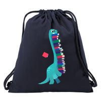 Cute Dinosaur Book Reading Readasaurus Drawstring Bag