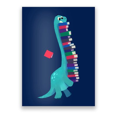 Cute Dinosaur Book Reading Readasaurus Poster