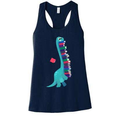 Cute Dinosaur Book Reading Readasaurus Womens Tank Top