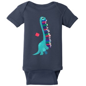 Cute Dinosaur Book Reading Readasaurus Baby Bodysuit