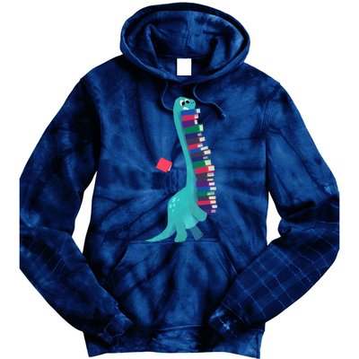 Cute Dinosaur Book Reading Readasaurus Tie Dye Hoodie