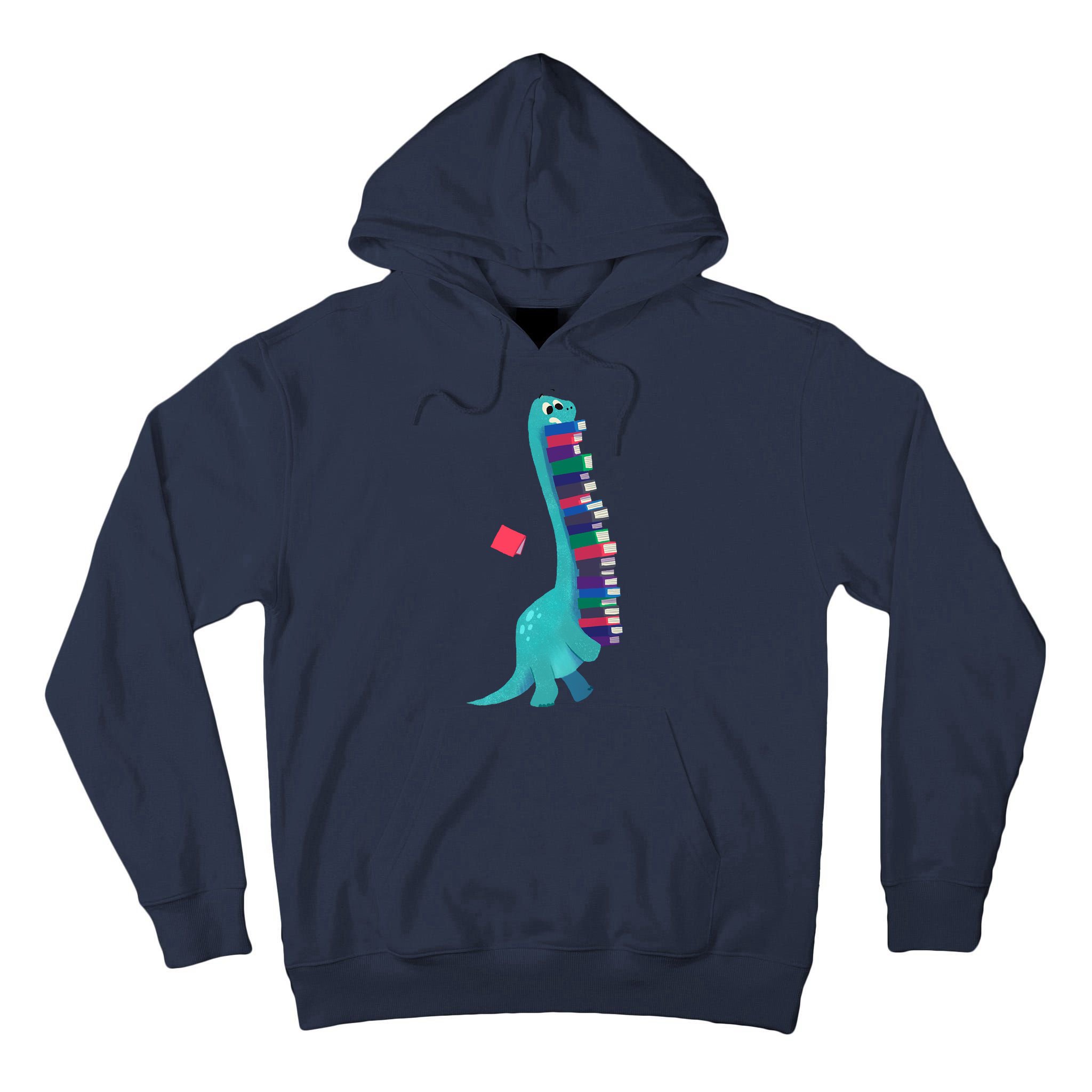 Cute Dinosaur Book Reading Readasaurus Tall Hoodie