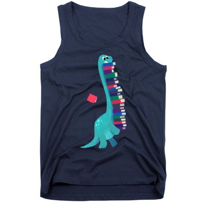Cute Dinosaur Book Reading Readasaurus Tank Top
