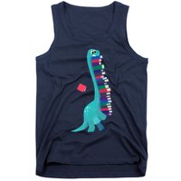 Cute Dinosaur Book Reading Readasaurus Tank Top