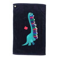 Cute Dinosaur Book Reading Readasaurus Golf Towel