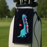 Cute Dinosaur Book Reading Readasaurus Golf Towel