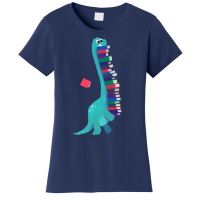 Cute Dinosaur Book Reading Readasaurus Women's T-Shirt