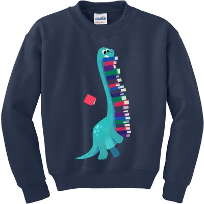 Cute Dinosaur Book Reading Readasaurus Kids Sweatshirt