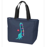 Cute Dinosaur Book Reading Readasaurus Zip Tote Bag