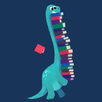 Cute Dinosaur Book Reading Readasaurus Zip Tote Bag