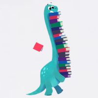 Cute Dinosaur Book Reading Readasaurus Garment-Dyed Sweatshirt