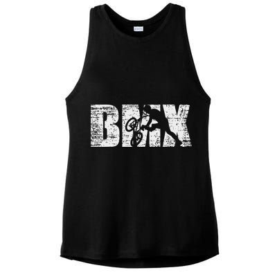 Cool Distressed Bmx For Bmx Riders Ladies PosiCharge Tri-Blend Wicking Tank