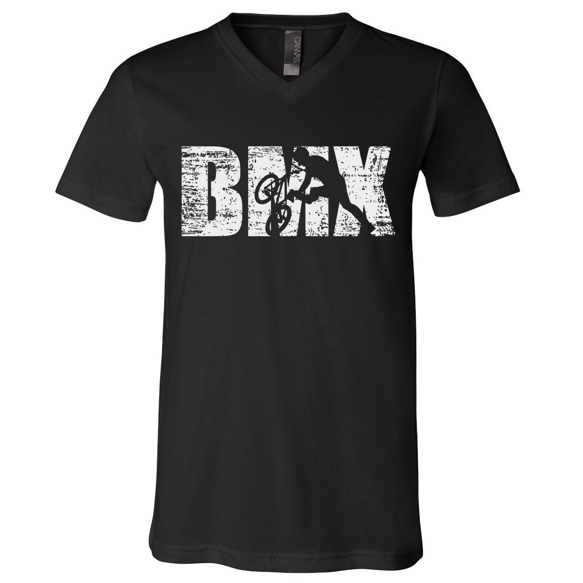 Cool Distressed Bmx For Bmx Riders V-Neck T-Shirt