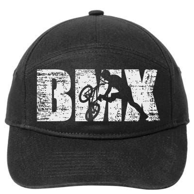 Cool Distressed Bmx For Bmx Riders 7-Panel Snapback Hat