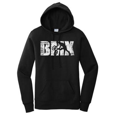 Cool Distressed Bmx For Bmx Riders Women's Pullover Hoodie