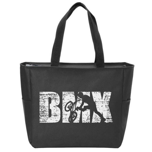 Cool Distressed Bmx For Bmx Riders Zip Tote Bag