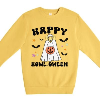 Cream Dachshund Boo Ghost Dog Lover Happy Halloween Premium Crewneck Sweatshirt