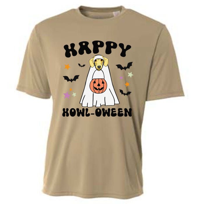 Cream Dachshund Boo Ghost Dog Lover Happy Halloween Cooling Performance Crew T-Shirt