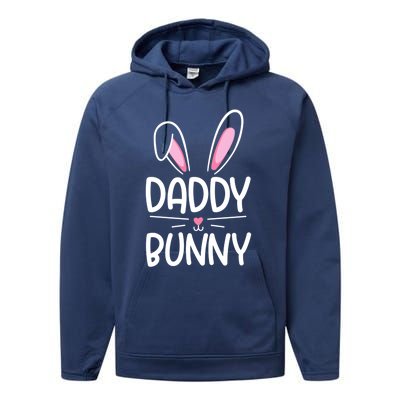 Cute Daddy Bunny Happy Easter Day Matching Family Gift Performance Fleece Hoodie