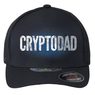 Crypto Dad Bitcoin Cryptocurrency Father Flexfit Unipanel Trucker Cap