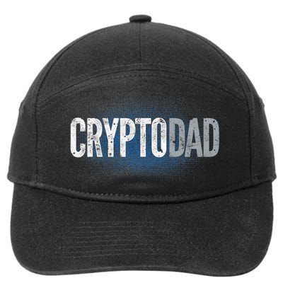 Crypto Dad Bitcoin Cryptocurrency Father 7-Panel Snapback Hat