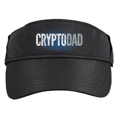 Crypto Dad Bitcoin Cryptocurrency Father Adult Drive Performance Visor