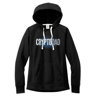 Crypto Dad Bitcoin Cryptocurrency Father Women's Fleece Hoodie