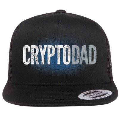 Crypto Dad Bitcoin Cryptocurrency Father Flat Bill Trucker Hat