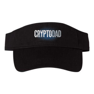 Crypto Dad Bitcoin Cryptocurrency Father Valucap Bio-Washed Visor