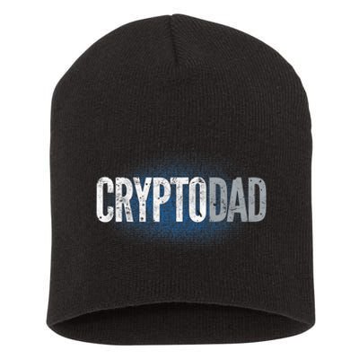 Crypto Dad Bitcoin Cryptocurrency Father Short Acrylic Beanie