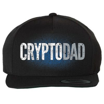 Crypto Dad Bitcoin Cryptocurrency Father Wool Snapback Cap