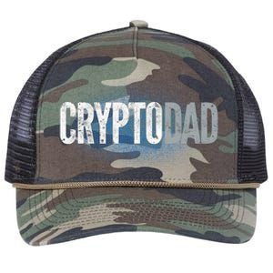 Crypto Dad Bitcoin Cryptocurrency Father Retro Rope Trucker Hat Cap