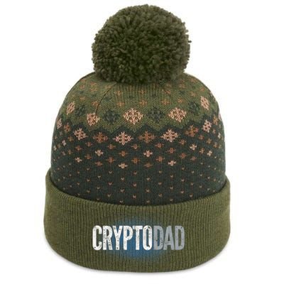 Crypto Dad Bitcoin Cryptocurrency Father The Baniff Cuffed Pom Beanie