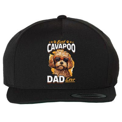 Cavapoo Dog Breed Pet Best Cavapoo Dad Ever Wool Snapback Cap