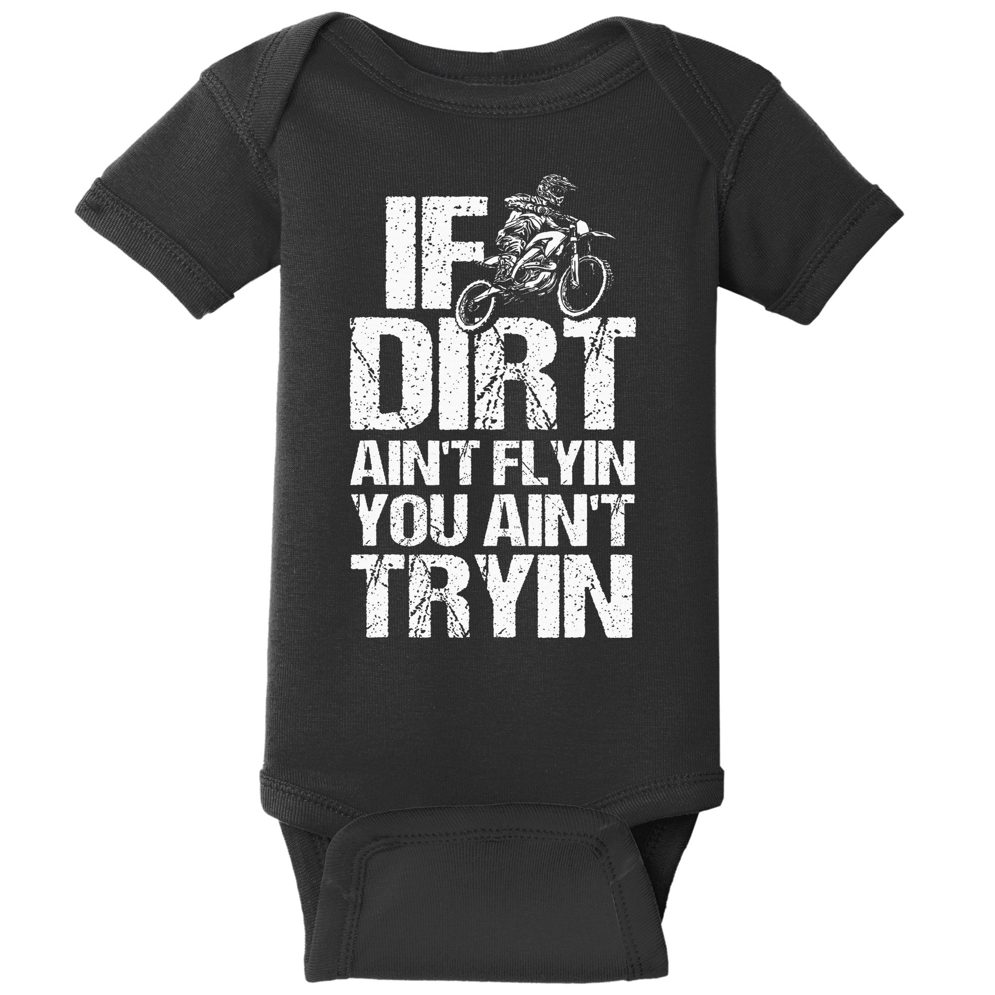 Cool Dirt Bike Art For Dirtbike Motorcycle Racing Baby Bodysuit