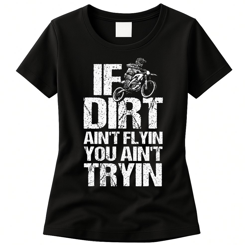 Cool Dirt Bike Art For Dirtbike Motorcycle Racing Womens T-Shirt