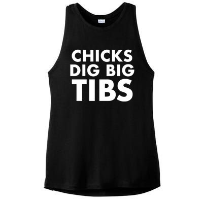 Chicks Dig Big Tibs Gift Funny Workout Leg Day Fitness Gym Gift Ladies PosiCharge Tri-Blend Wicking Tank