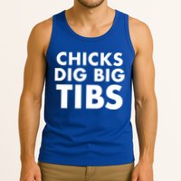 Chicks Dig Big Tibs Gift Funny Workout Leg Day Fitness Gym Gift Tank Top
