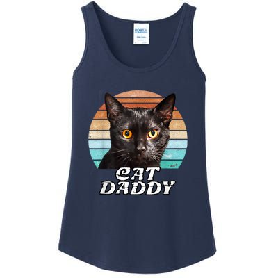 Cat Daddy Black Cat Vintage Eighties Style Cat Retro Ladies Essential Tank